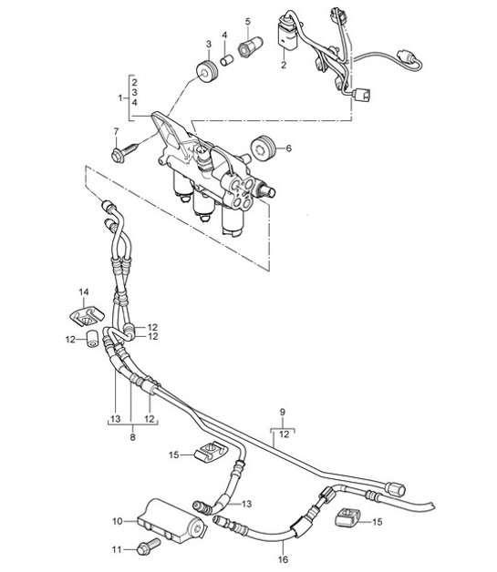 Diagram 402-007 Porsche Cayenne E-Híbrido V6 3.0L V6 340 CV 