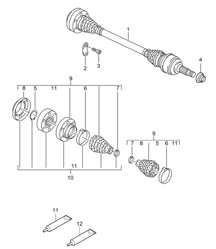 Drive shaft Cayenne 9PA1 (957) 2007-10