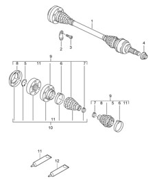 Drive shaft Cayenne 9PA1 (957) 2007-10