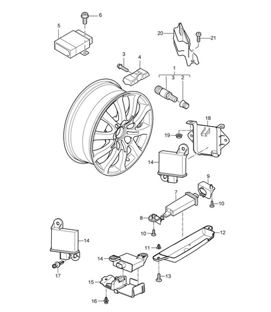 Diagram 601-005 Porsche 944S2 3.0L 16V 1989-91 