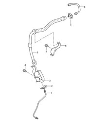 Brake lines / Front axle Cayenne 9PA1 (957) 2007-10