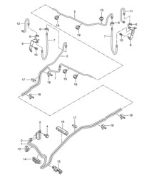 Brake lines / Underbody / Rear axle Cayenne 9PA1 (957) 2007-10