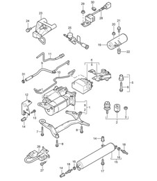 Adaptieve ophanging / compressor / drukaccumulator / gaspedaalsensor (PR:1BK) Cayenne 9PA1 (957) 2007-10