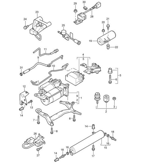 Diagram 606-000 Porsche 924 2.0L 1976-78 Ruote, freni