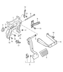 Pedali / Tiptronic (PR:G0R, Tiptronic S) Cayenne 9PA1 (957) 2007-10