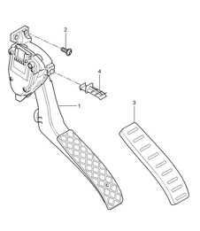 Pedalen gasbediening Cayenne 9PA1 (957) 2007-10