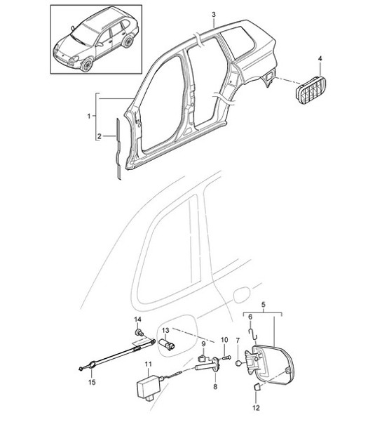 Diagram 801-055 Porsche Cayenne 3.2L V6 2003>> Body