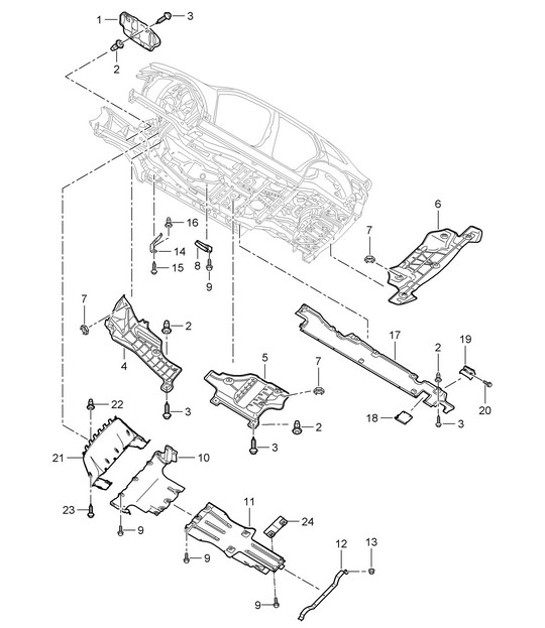 Diagram 801-070 Porsche Cayenne MK2 (957) 2007-2010 Carrozzeria