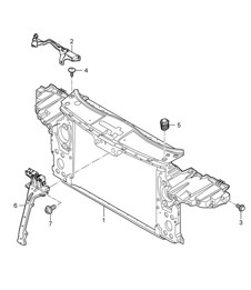 Carrier / Radiator Cayenne 9PA1 (957) 2007-10