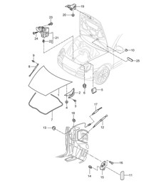 Afdekking voorzijde Cayenne 9PA1 (957) 2007-10
