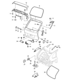 Rear lid Cayenne 9PA1 (957) 2007-10