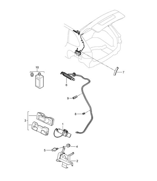 Diagram 803-007 Porsche Cayenne 9PA1 (957) 2007-2010 Body