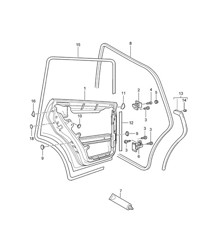 车门外壳 / 垫圈 - 后部 - Cayenne 9PA1 (957) 2007-10