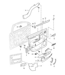 Door panel with: Damping - FRONT - Cayenne 9PA1 (957) 2007-10