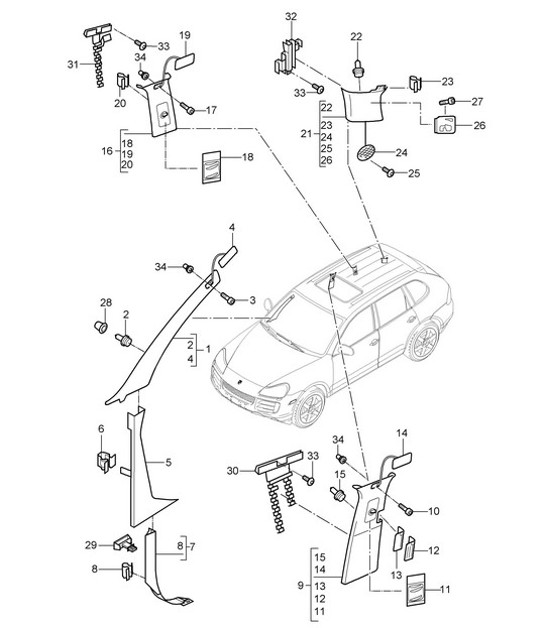 Diagram 807-025 Porsche Taycan GTS 