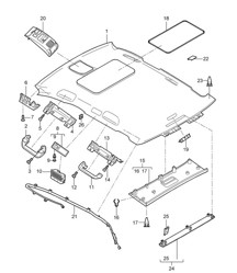 Roof trim / Accessories Cayenne 9PA1 (957) 2007-10