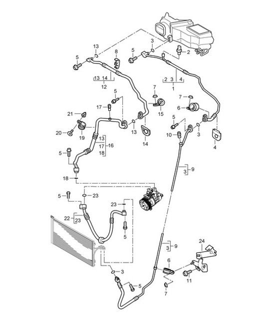 Diagram 813-060 Porsche Panamera Turbo S V8 4.8L Carrozzeria