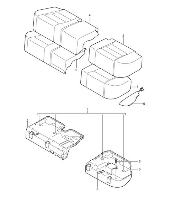 Diagram 817-040 Porsche 996 (911) (1997-2005) Body