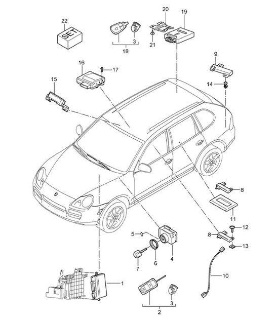 Diagram 901-004 Porsche Macan S 柴油 3.0L V6 258Bhp 电子设备