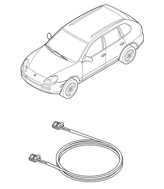 Diagram 902-050 Porsche 955 Cayenne S 4.5L V8 2003-06 Electrical equipment