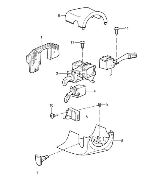 Diagram 903-010 Porsche 卡宴 3.2L V6 2003 年>> 电子设备