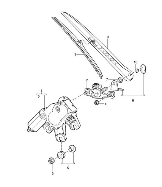 Diagram 904-005 Porsche Cayenne MK2 (957) 2007-2010 Équipement électrique