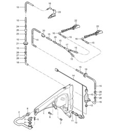 Windscreen washer system Cayenne 9PA1 (957) 2007-10