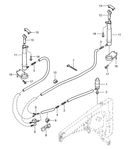 Diagram 904-020 Porsche Cayenne MK1 (955) 2003-2006 Materiale elettrico