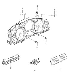 Instruments / Display unit / Parking aid / magnetic field probe / Compass Cayenne 9PA1 (957) 2007-10
