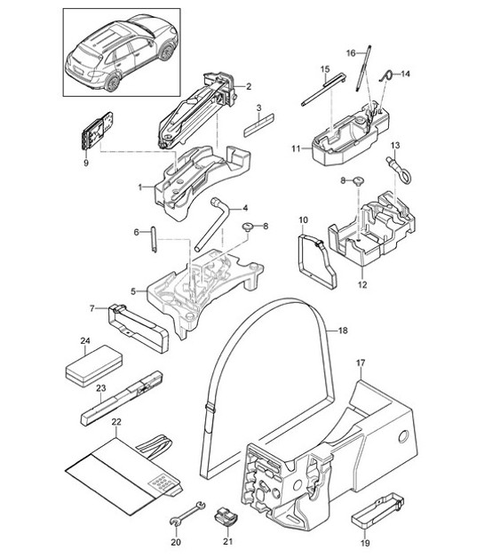 Diagram 001-000 Porsche Cayenne 3.2L V6 2003>> Accessories & others