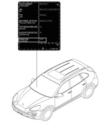 Applicatore per ritocchi vernice / Vernici Cayenne 92A (958) 2011-18