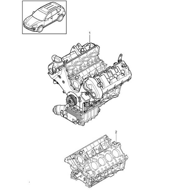 Diagram 101-002 Porsche Cayenne MK3 (958) 2010-2017 Moteur