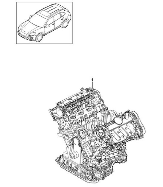 Diagram 101-032 Porsche Cayenne 92A (958) 2010-2017 Engine