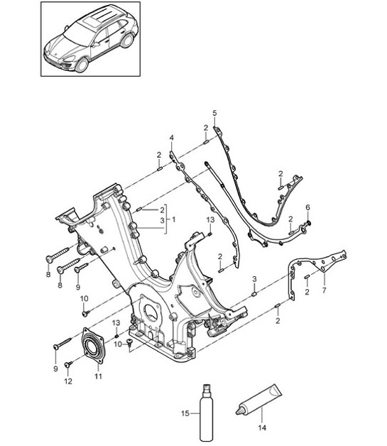 Diagram 101-085 Porsche Cayenne MK3 (958) 2010-2017 Moteur