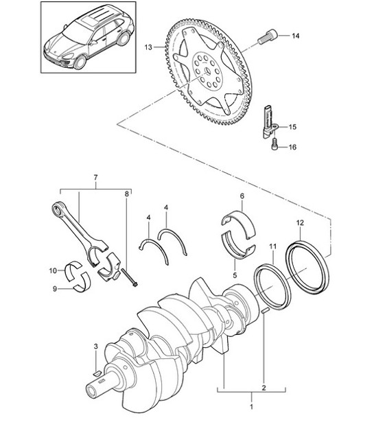 Diagram 102-005 Porsche 997 GT2 2007>> Motore