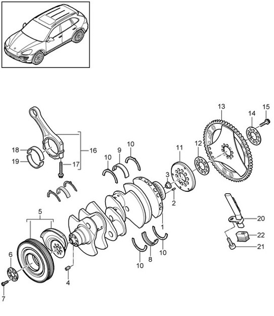 Diagram 102-035 Porsche 996 C2 3.6L 09/01-2005 Motore