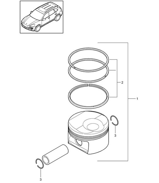Diagram 102-040 Porsche Macan S 汽油 3.0L V6 354Bhp 