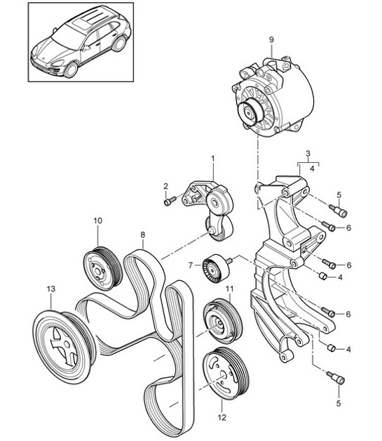 Diagram 102-082 Porsche 914 (1970-1976) 引擎