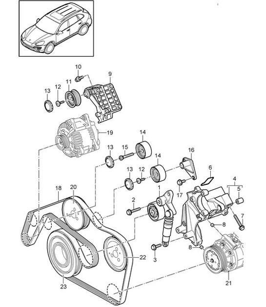 Diagram 102-090 Porsche 996 C2 3.6L 09/01-2005 Motor