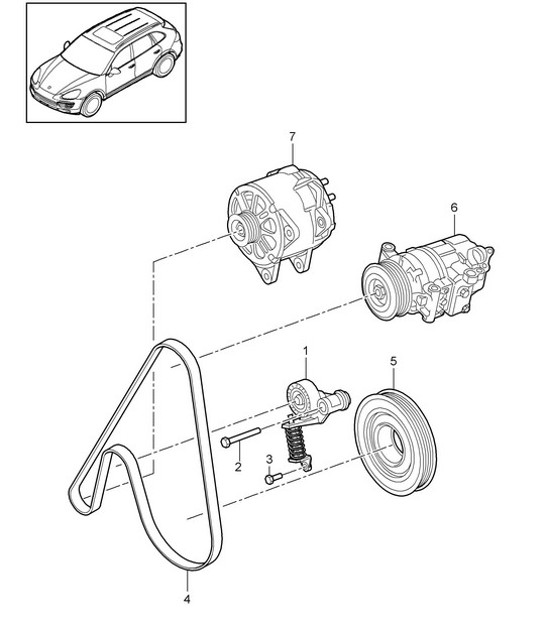 Diagram 102-097 Porsche Cayenne V6 3.0L Petrol 353Hp 