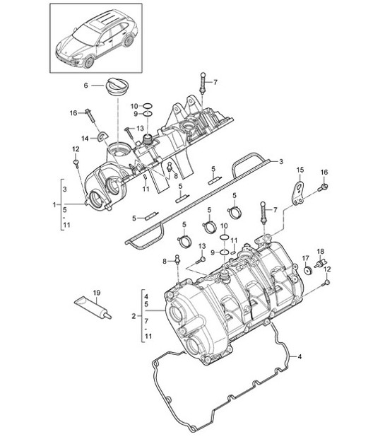 Diagram 103-022 Porsche 968 (1992-1995) Engine
