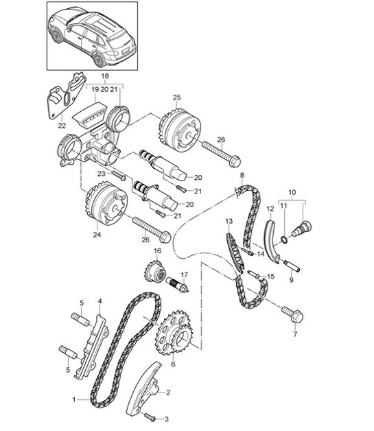 Diagram 103-075 Porsche Macan GTS 汽油 2.9L V6 380Bhp 