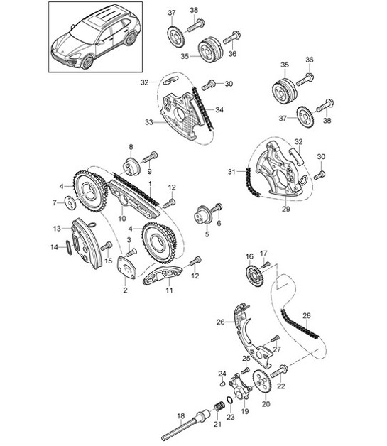 Diagram 103-085 Porsche Panamera 4S E-Hybrid 2.9L V6 