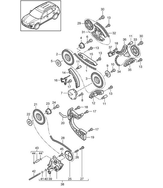Diagram 103-087 Porsche Cayenne MK3 (958) 2010-2017 Motore