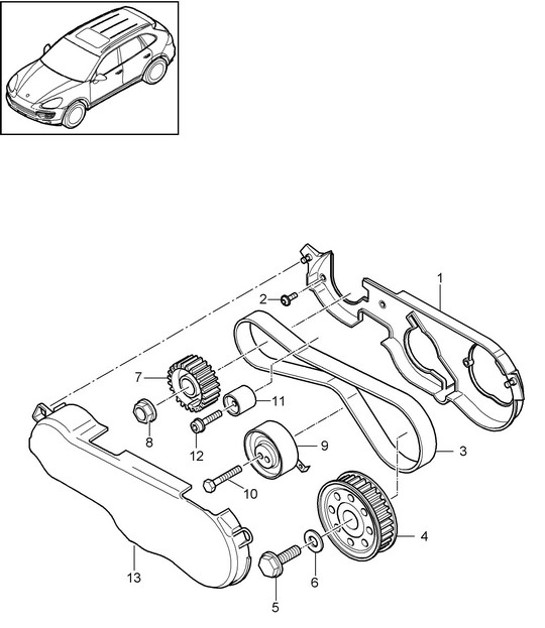 Diagram 103-090 Porsche 卡宴 92A（958） 2010-2017 引擎