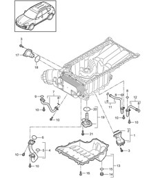 Intake manifold / Oil sump (Model: 4802,4852, CFTB,CFT, CYXA,CYX) Cayenne 92A (958) 4.8L 2011-18