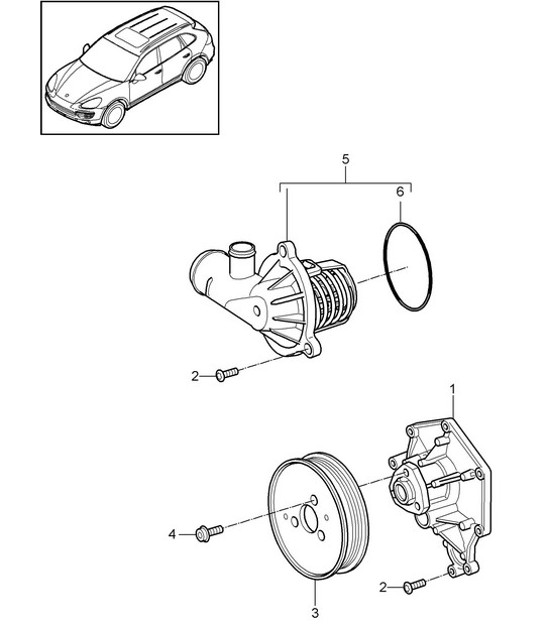 Diagram 105-010 Porsche Panamera 970 MK1 (2009-2013) Engine
