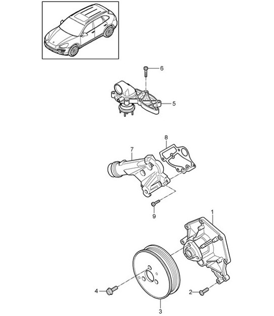 Diagram 105-015 Porsche Cayenne MK3 (958) 2010-2017 Moteur