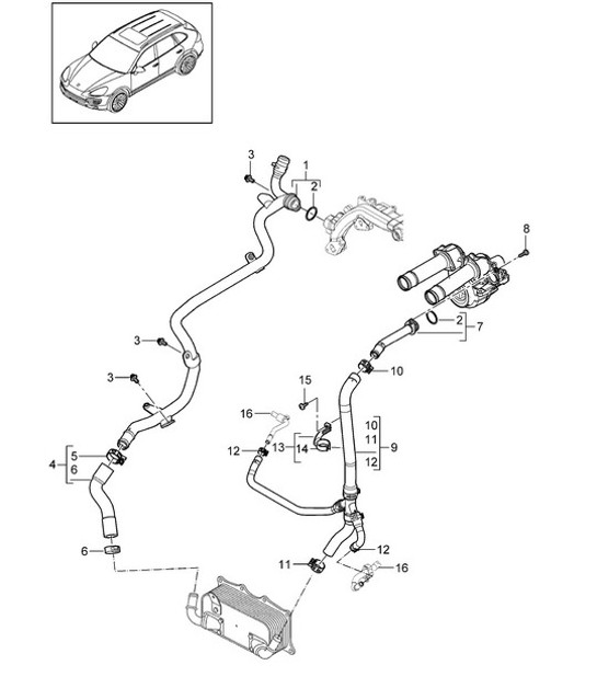 Diagram 105-027 Porsche Cayenne Turbo E-Hybrid Coupé con pacchetto GT V8 4.0 739 CV 