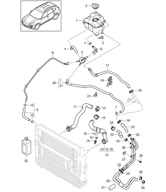 Diagram 105-035 Porsche 993 (911) C2 1994-97 Motore